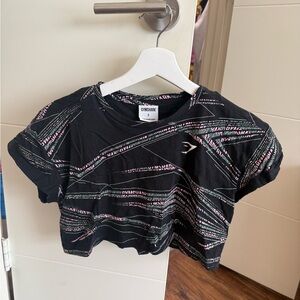 Gymshark Black and Pink Graphic Top